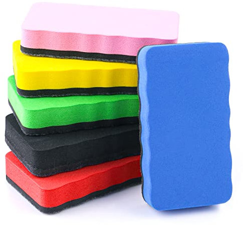 Molain Magnetischer Whiteboard Radierer, 6er Pack Whiteboard Trockenwischer Tafel Trockenwisch Radierer mit dickem Filzpad Whiteboard Radierer Trockenwisch Tafel Reiniger