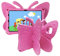 Unichthy Kids Case for Amazon Kindle Fire HD 8 & 8 Plus Tablet (2022/2020 Release) 8 Inch Butterfly Stand Cover Kids-friendly Deep Pink
