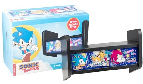 Lámpara Sonic Pared Arcade Gaming - Estanteria pared Con Soporte videojuegos Sonic The Hedhehog - Lámpara escritorio l Accesorios Gaming, Decoracion habitación pared