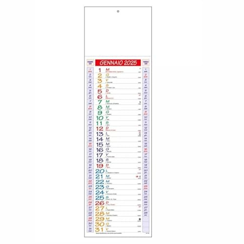 100 Calendari Da Parete 2026 - Calendario trimestrale - cm 14x47 - personalizzati con logo - Personalizzabile - Collezione 2026-100 pezzi