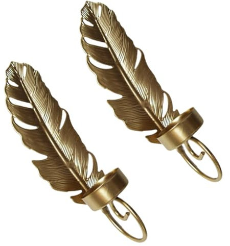 Cabilock 2stücke Kerzenhalter Aus Wandmontiert Blattform Design Für Schlafzimmer Wohnzimmer Badezimmer Kerzenhalter Wand