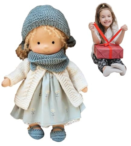 Generisch Bambola di peluche fatta a mano – Soft Cartoon Stoffed Toy Birthday Regalo per ragazze e bambini, dolce bambola di stoffa con per vestiti, bambini creativi | Personaggi di peluche