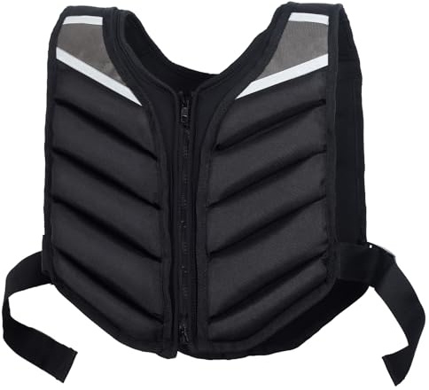 Abahub Gilet Zavorrato 10 lb pesi,Con Cerniera e Strisce Riflettenti, Circonferenza Pettorale Regolabile,Robusto e Resistente Uomini e Donne,Ideale per Allenamento di Forza Crsa Fitness