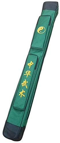 YUOdtuDX Bolsa para Espada de taichí, Estuche De Transporte Tai Chi, Espada Kung Fu Chino Armas Una Y Doble Capa Verde Tela Oxford con PU,Single Layer(Single Layer)