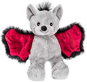 Habibi Premium Wärmekissen/Stofftier f. Kinder u. Erwachsene - 1847 Fledermaus Bat jun., herausnehmbare Hirsefüllung - Wärmekuscheltier zum Erwärmen in der Mikrowelle/Backofen, ideal auch für Babys