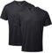 DANISH ENDURANCE Men's T-Shirts, Organic Cotton T-Shirts for Men, Multipack, V-Neck, Short Sleeve, Premium Soft Blend, 2-Pack - Jet Black, M