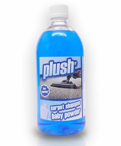 Carpet Shampoo Cleaner & Odour Deodoriser 1L Plush (Baby Powder)