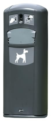 Glasdon Retriever City™ Hundetoilette (Grau) - 35 L Hundekot Mülleimer mit Beutelspender - Hygienischer Abfallbehälter für Haustiere