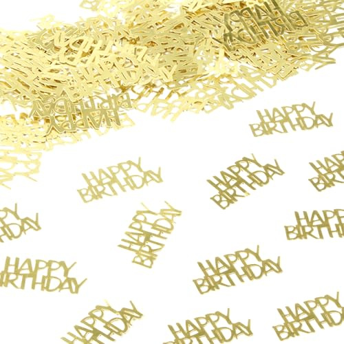 Vofrise Gold Happy Birthday Confetti Birthday Party Decorations Baby/Adult Birthday Table Scatter Party Supplies 100PC