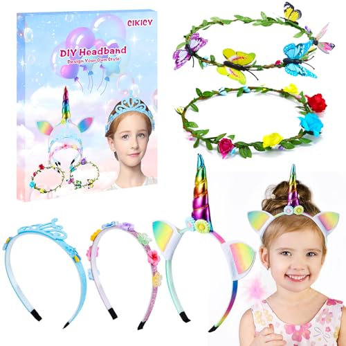 Cadeau Fille Jouet Enfant Serre Tete Idee Cadeau NoëL, Licorne Cadeau Anniversaire Jouet Fille 6-10 Ans Accessoire Cheveux Calendrier De L'Avent Jeux Loisir Creatif Bricolage Enfant Fabrication Bijoux