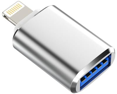 USB Female to Lightning Adapter for iPhone14 promax USB-A OTG 3.0 Cable Port for Apple MFi Certified Camera Card Reader for iPad Adaptor Memory Transfer Flash Dongle Keyboard Mouse Transfer Connector