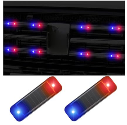 CGEAMDY 2 Pezzi Luce LED Di Allarme per Auto, Luce Antifurto Sicurezza per Auto, LED Antifurto Luci Segnalazione Lampeggiante Lampada Sicurezza, Allarme Furto Flash Lampeggiante, Per Auto, Motocicli