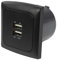 C-Line Presto Inprojal CBE doppel USB Steckdose 12/24 Volt + Rahmen + Isodose Wohnmobil Wohnwagen 3,1 A schwarz
