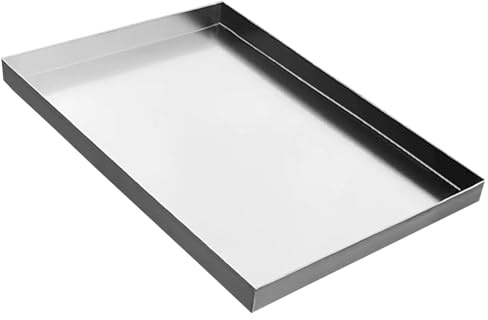 Ölwanne Auffangwanne, Edelstahl Wanne, Silberfarben, Rostbeständig, Ersatzwanne für Motorräder, Garagenboden(15x15x2cm/5x5x1in)