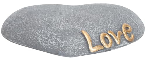 BESPORTBLE Pierre Tombale Commémorative Cœur en Résine Résistante aux Intempéries Ornement Funéraire pour Chien Taille Moyenne Couleur Roche Décoration pour Jardin et Mémorial Animaux