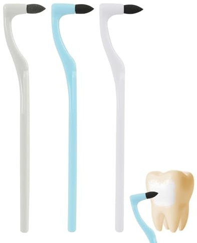 3 Pack Professional Tartar Remover and Dental Polisher - Effective Toothbrush Stain Remover for Plaque, Tartar & Discoloration - Eco-Friendly Materials, Suitable for All Ages, Mixed Colours