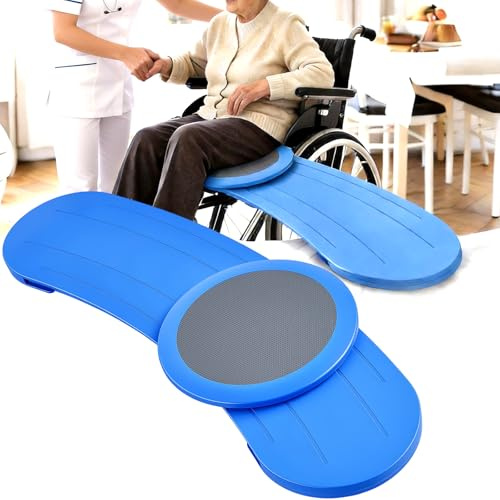 Tabla Transferencia, Tabla Deslizante 90cm para Usuarios Silla Ruedas Transferencias Desde Hacia Cama Bañera y Coche Incluye Disco Giratorio 360° Para Personas Cama Silla Coche Silla Ruedas e Inodoro