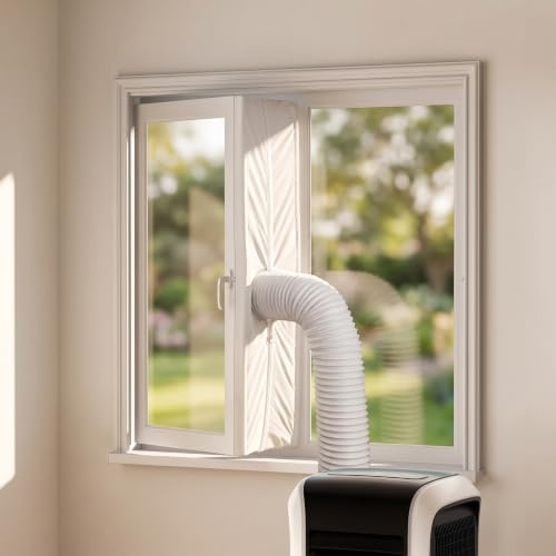 KERYBW Sellador de Ventana para Aire Acondicionado Portátil, Kit de Calfetado para Aire Acondicionado, Accesorio para Aire Acondicionado Portátil Funciona con Unidades de Aire Acondicionado Portátiles