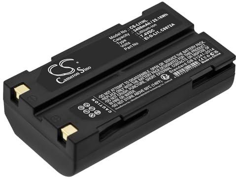 TECHTEK Batería 3400mAh Compatible con [Molicel] 1821, 1821E, para [PENTAX] 29518, 38403, 46607, 52030, D-LI1, DEP001, DPE004, EI-2000, EI-D-LI1, para [Trimble] 54344, 5700, 5700 Receiver, 5800, FBA