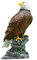 Adler Figur Garten Deko,Uhu Greifvogel Gartenfigur,Frost- Und Wetterfest ,29cm Gartenadler Taubenschreck Vogelabwehr,Gartenfigur FüR Garten, Balkon, Terrasse,Hausgarten Dekoration Geschenk (rotbraun)