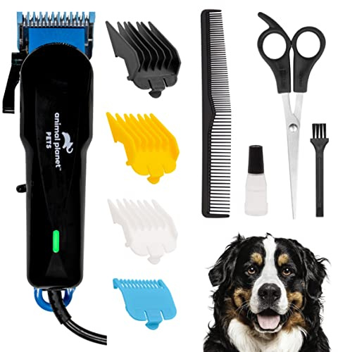 Animal Planet 59509 Corded Professional Pet Clippers Kit and Accessories/Dog & Cat Fur Trimmer/High Precision Low Noise Shaver