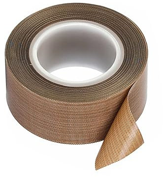 IGTOPS Ruban adhésif en téflon, haute température, ruban d'étanchéité fileté, ruban en téflon auto-adhésif, ruban adhésif Ptfe pour machine à emballer sous vide (25 mm x 10 m, A)