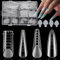 288 Stücke Dual Nail Forms Set，Profi Nagelverlängerung Polymer Gel Nägel Verlängerungsform 12 Größe Nail Form Tipps Acryl Flache Quadratische Nagel Formen, Nail Art Extension Tool