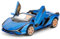 imtfzct 1/32 Lamborghini Sian Roadster Alloy Car Model, Sound und Licht Spielzeugauto mit Pullback-Funktion, geeignet für Sammlerauto-Modelle, Geschenk für Kinder (blau)
