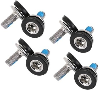 TerchPilet 8 x 8 mm Sechskant-Kurbelarm-Befestigungsschrauben mit Kappen – Kappenlose Tretlager-Schrauben für Mountainbikes und Rennräder – kompatibel mit FSA, Suntour, Prowheel und mehr