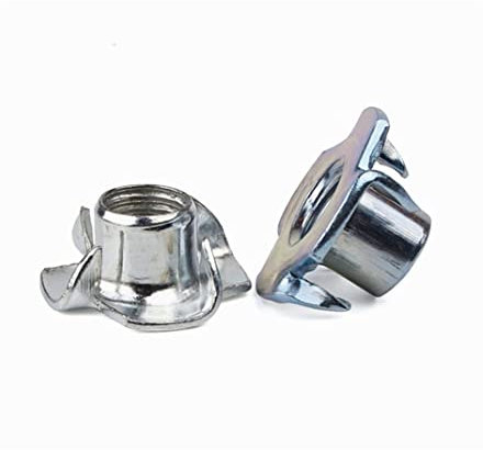 Tuercas deslizantes en T, Tuercas ranuradas en T, Tuercas de inserción, Tuerca en T deslizante 50 piezas M3 M4 M5 M6 Tuerca de cuatro garras chapada en zinc, Tuerca en T for altavoz, Tuerca en T con p