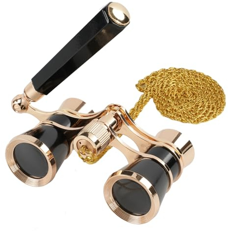 BOSTRON Jumelles d’Opéra 3x25mm Portables - Compactes & Légères avec Chaîne Amovible et Poignée | Idéales Spectacles pour Femmes, Filles et Collectionneurs