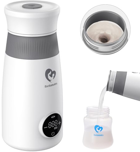 Bellababy Calentador de biberones, calentador de botellas portátil, calentador de botellas rápido con cable USB, calentador de leche para bebé, portátil, calentador de biberones para casa o viajes