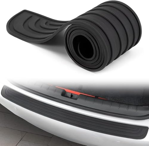 Tryagat 1Pz Protezione Bagagliaio Auto per Fiat Panda Natural Power 2007-2020, Gomma Paracolpi Posteriore AntiGraffio Bordo Carico Battitacco Flessibile Salvaporta,104cm*9cm