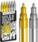 Artistro 6 Gold und Silver Metallic Acrylstifte Marker Set für Fels, Steine, Keramik, Glas, Holz, Stoff, Leinwand, Metall, Stiften auf Wasserbasis, Extra Feine Spitze 0,7 mm