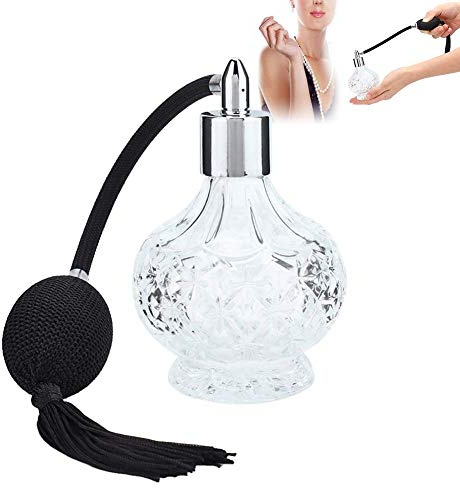Retro Glass Perfume Bottle - Refillable 80ml Spray Atomizer with Tassel Design - Elegant Perfume Storage for Home and Travel