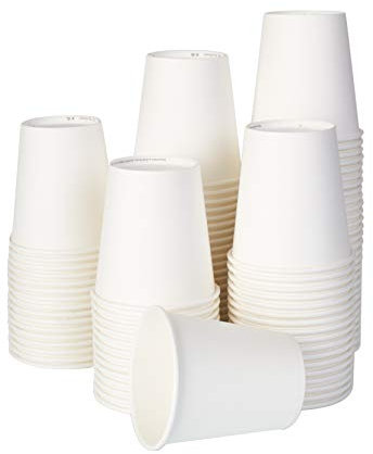 ECO-BRO 500 Pcs Vasos 200ML De Papel Biodegradables Compostables Ecológicos 200 ml desechables para agua bebidas calientes y fría (500)