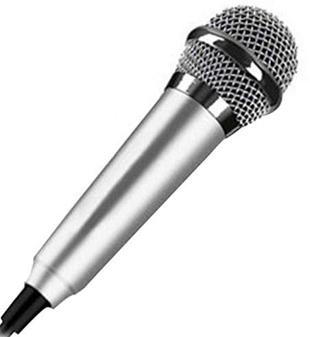 MOVKZACV Mini Microphone,Mic 3.5mm Mini Condenser Microphone Phone Karaoke Mic for Voice Recording,Chatting and Singing on Phone,Android