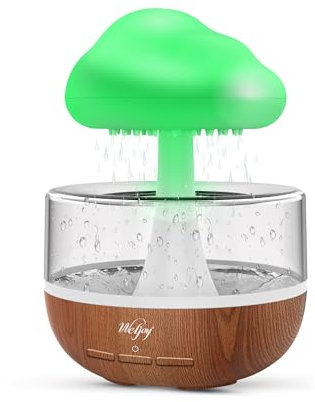 Regenwolken Luftbefeuchter, Regenwolken-Nachtlicht, Weljoy Diffuser Luftbefeuchter Mit 7 Farben LED-Lichtern/Luftbefeuchter Schlafzimmer, Wassertropfen Sound Für Schlafen/Entspannung