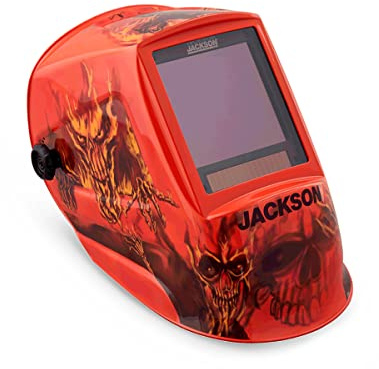 Jackson Safety Premium Graphic Welding Hood with ADF - Ultra Lightweight Auto Darkening Welding Helmet - ANSI Z87.1 (Multiple Styles)