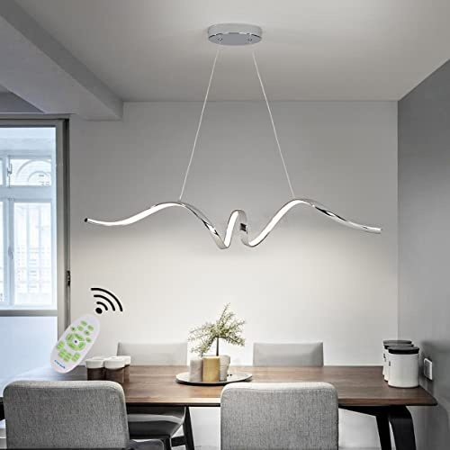 Lampadario Lampada a Sospensione LED Tavolo da Pranzo Sala da pranzo Lampadari Dimmerabile con Telecomando Soggiorn Cucina Soffitto Lampade Moderni Design per Camera da Letto Ufficio Bagno Luce