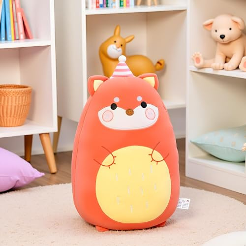 Gisqis Peluche Zorro Suave Cojines Zorro de Peluche Juguetes de Peluches Zorrito Bebe Kawaii Almohada Infantil Niños Niñas Cumpleaños Regalo 44cm Naranja