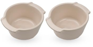 Duo de ramequins en céramique 20cl, Ecru