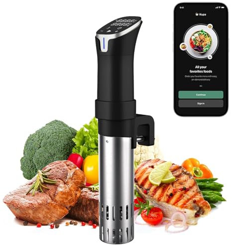 Sous Vide Machine WIFI Precision Cooker, App Controlled Immersion Circulator with Digital Touch Screen,Quiet and Energy Efficient Includes Timer Function and Recipe Book for Beginners Home Chefs