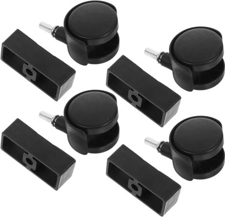 KONTONTY roulettes Pivotantes pour Bac De Plantation, Accessoires pour Jardinières sur Balcon Et Terrasse, Lot De 4 Pièces Robustes avec Supports, Mobilité Facile pour Chariot à Fleurs