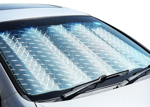 Sonnenschutz Auto Frontscheibe - Windschutzscheibe Für Sommer Selbsthaftend UV Hitzeschutz Plane - Thermomatten Verdickte Faltbar Für Auto Frontscheiben Sonnenblende