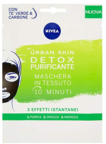 NIVEA Hyaluron Cellular Filler Maschera Tessuto 10 Min, Maschera acido ialuronico, Maschera viso idratante con infusione di Siero, Face mask per la produzione di Acido Ialuronico e Collagene