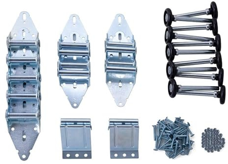HOME MASTER HARDWARE Garage Door Hinge & Roller Tune Up Kit, Garage Door Hardware Kit for 8 x 7 ft or 9 x 7 ft Door