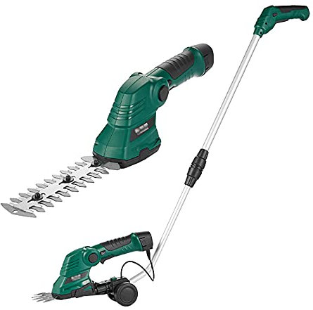 LJJ Tijeras Cortacésped,Recortabordes Bateria, Cortabordes con Batería, para Cortar Hierba y Podar Arbustos,Lengthen