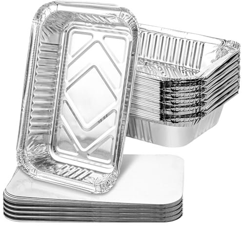 ZOFUN Lot de 100 barquettes en aluminium 850 ml Jetables Pour griller, rôtir, conserver 21 x 14 x 4 cm