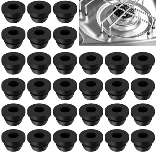 Samulee 30 Piezas Gomas de Goma para Soporte de ollas Dometic Smev y Thetford con Patas de Goma de 5 mm con Patas de Goma oxidada para caravanas, Accesorios para Cocina de autocaravanas